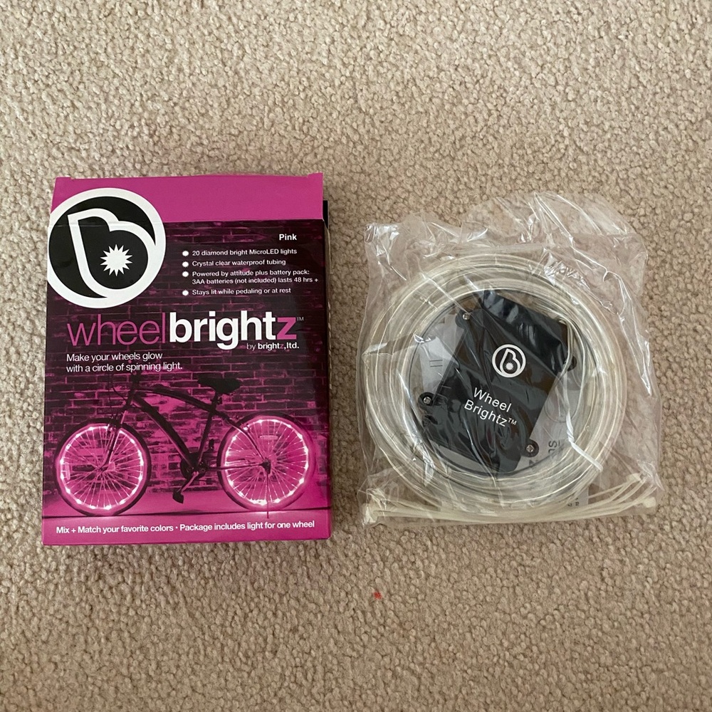Lot of 3 Brightz WheelBrightz MicroLED Bike Wheel Lights, Battery Powered, NWT.